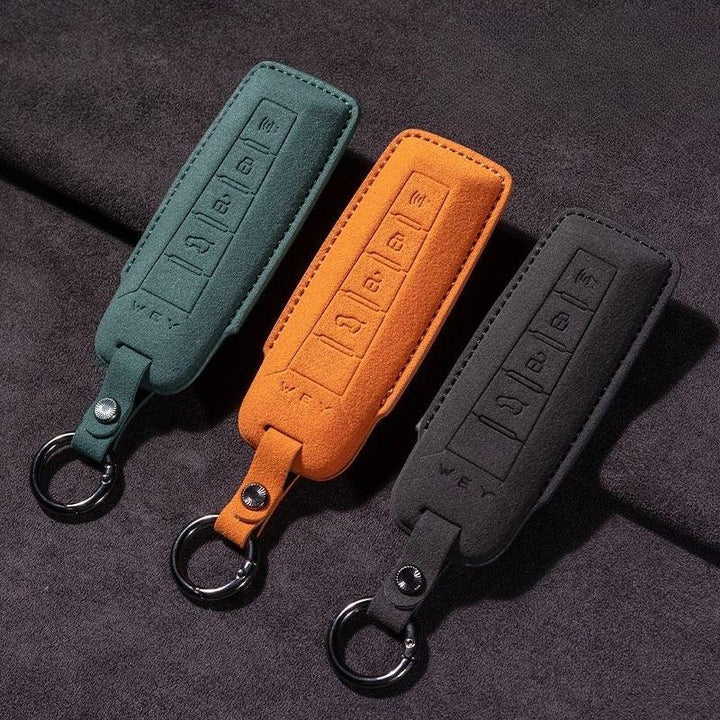 Suede Leather Key Cover for GWM WEY 05 & WEY 03