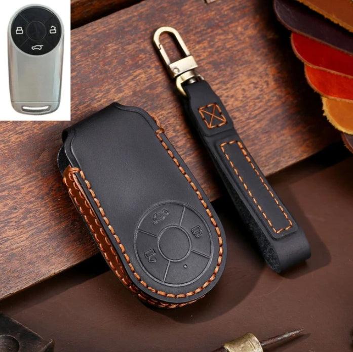 Leather Key Case Cover Shell Fob for GWM Ora EV Good Cat（03） - HOT GWM