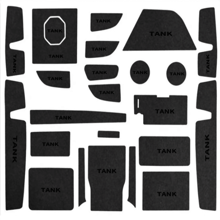 Centre Control Mats & Door Slot Mats for GWM TANK 500 - HOT GWM