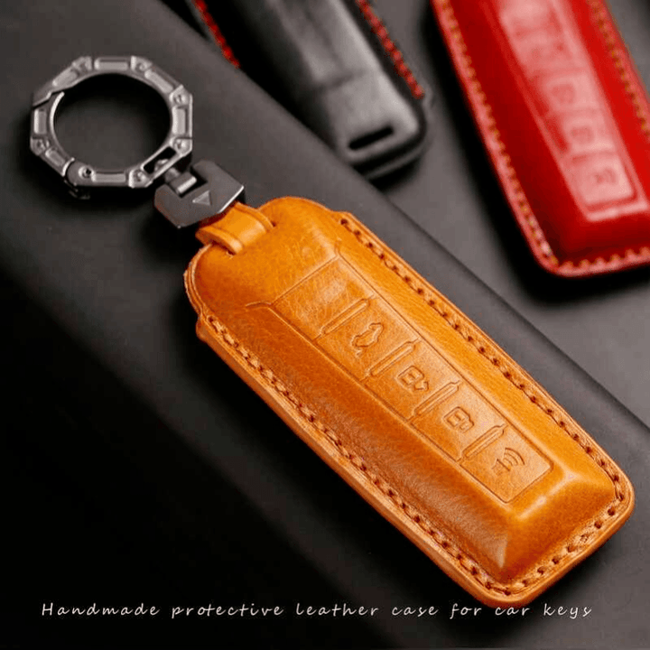 Luxury Leather Car Key Case Cover Fob Shell for GWM WEY 05&WEY 03 - HOT GWM