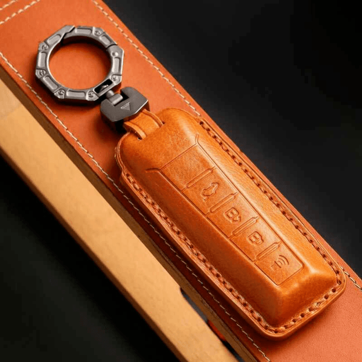 Luxury Leather Car Key Case Cover Fob Shell for GWM WEY 05&WEY 03 - HOT GWM