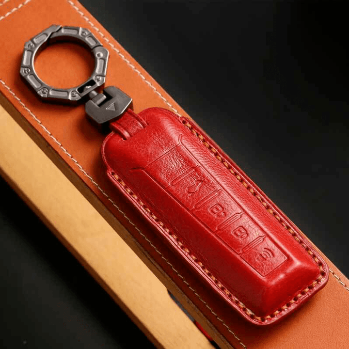 Luxury Leather Car Key Case Cover Fob Shell for GWM WEY 05&WEY 03 - HOT GWM