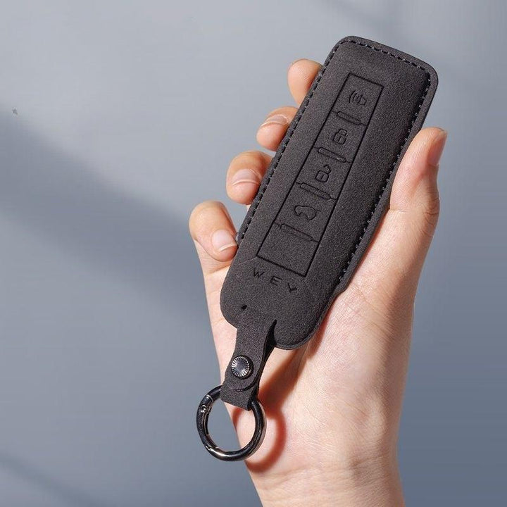 Suede Leather Key Cover for GWM WEY 05 & WEY 03